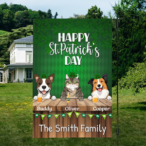 Custom St. Patrick's Day Dog Flag – Personalized Icons & Names | 89Prints