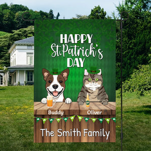Custom St. Patrick's Day Dog Flag – Personalized Icons & Names | 89Prints