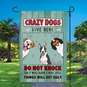 Crazy Dogs Live Here Flag – Customize Icons and Names with 89Prints