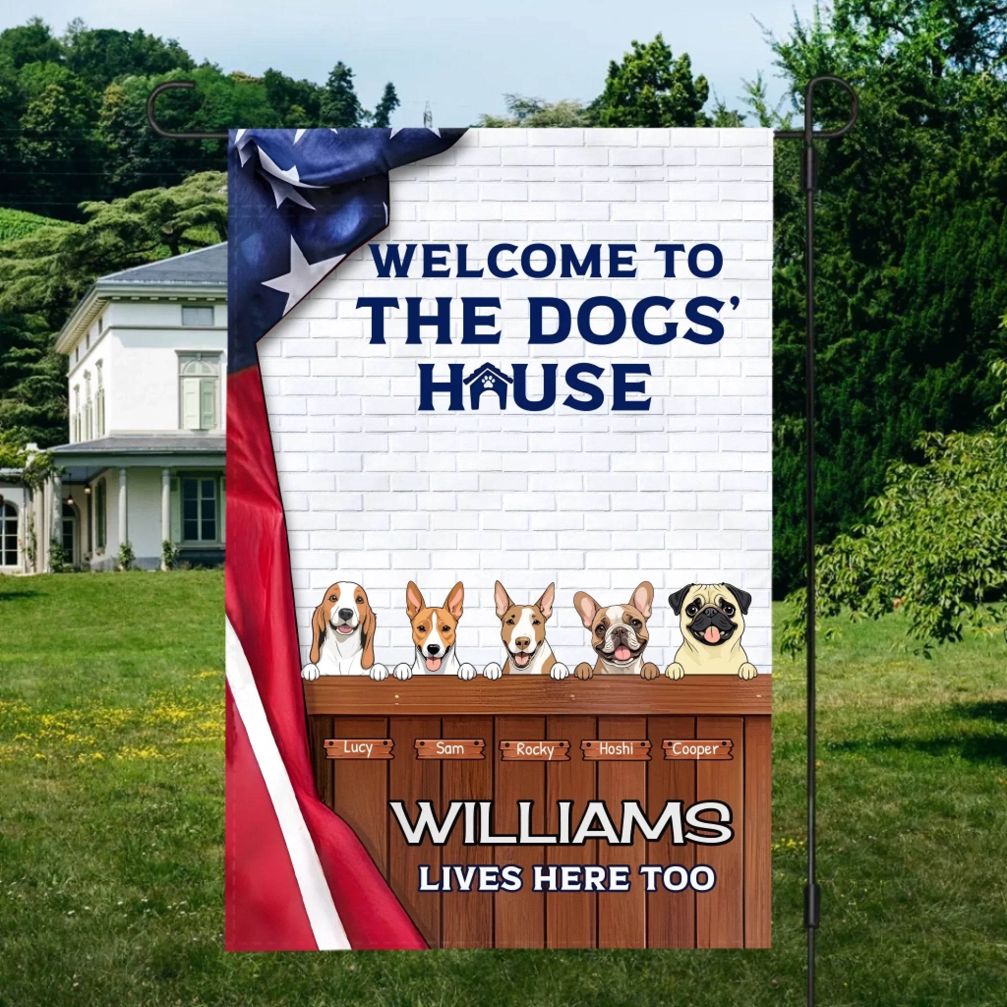 Personalized Dog Flag by 89Prints – Welcome to Your Dogs' House