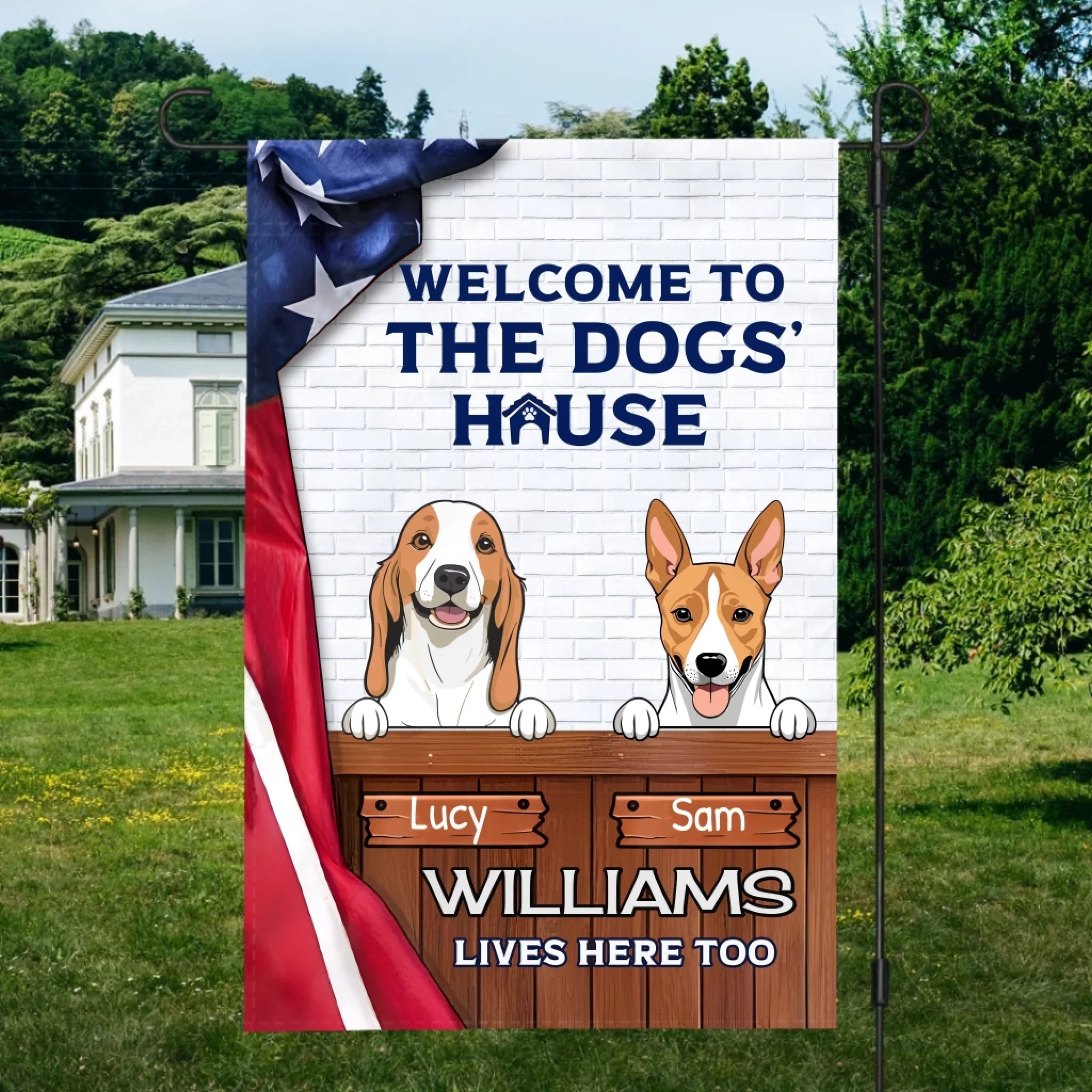 Personalized Dog Flag by 89Prints – Welcome to Your Dogs' House