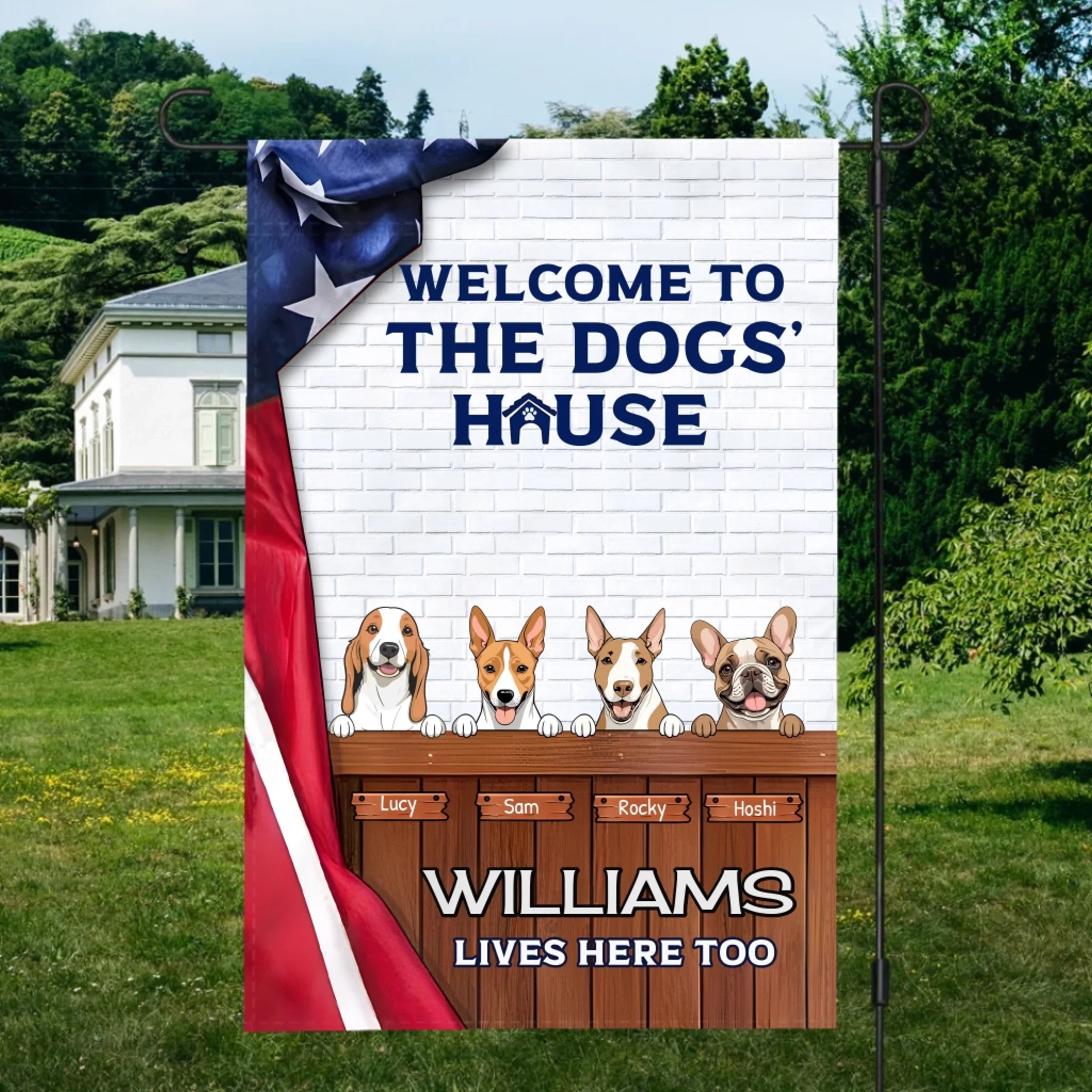 Personalized Dog Flag by 89Prints – Welcome to Your Dogs' House