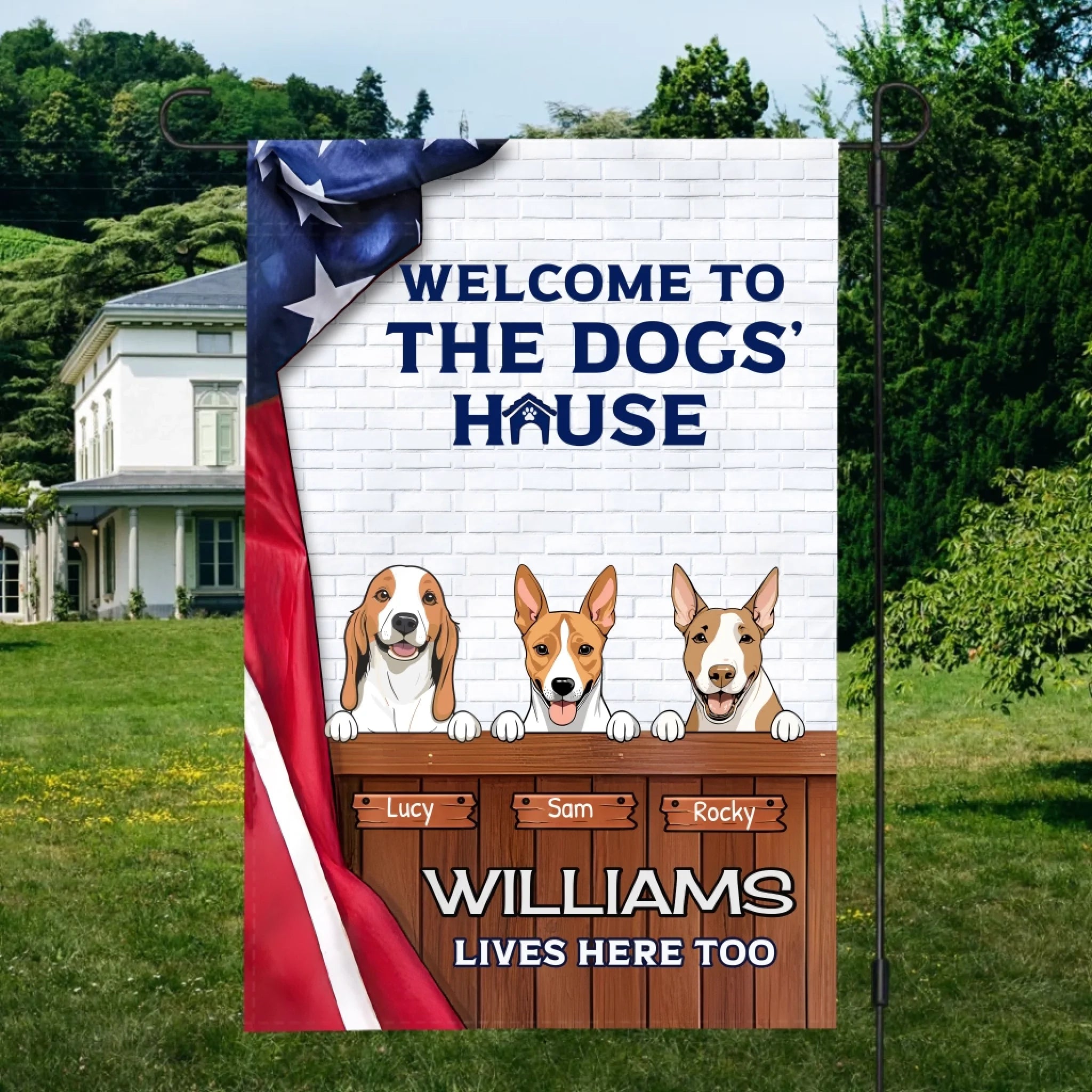 Personalized Dog Flag by 89Prints – Welcome to Your Dogs' House