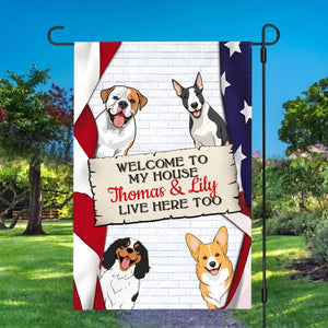 Personalized Dog Flag – Welcome Sign with Custom Dog Icons & Names | 89Prints