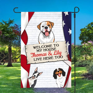 Personalized Dog Flag – Welcome Sign with Custom Dog Icons & Names | 89Prints