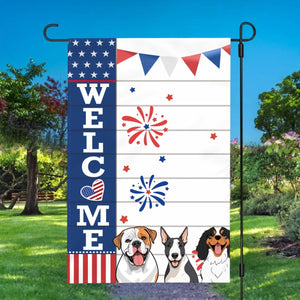 Custom Dog Welcome Flag – Personalized Icons & Names for Your Home | 89Prints