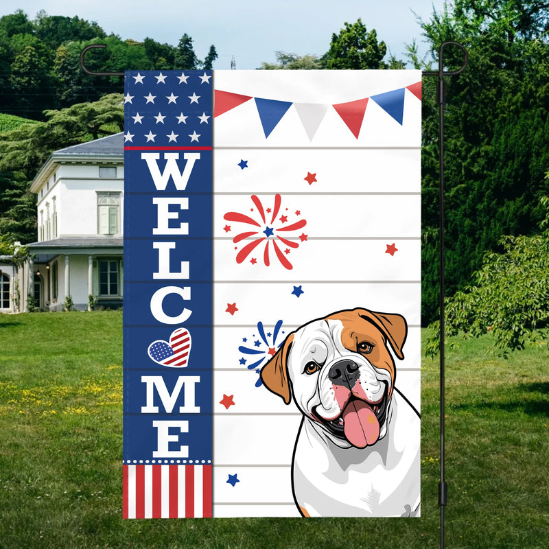 Custom Dog Welcome Flag – Personalized Icons & Names for Your Home | 89Prints