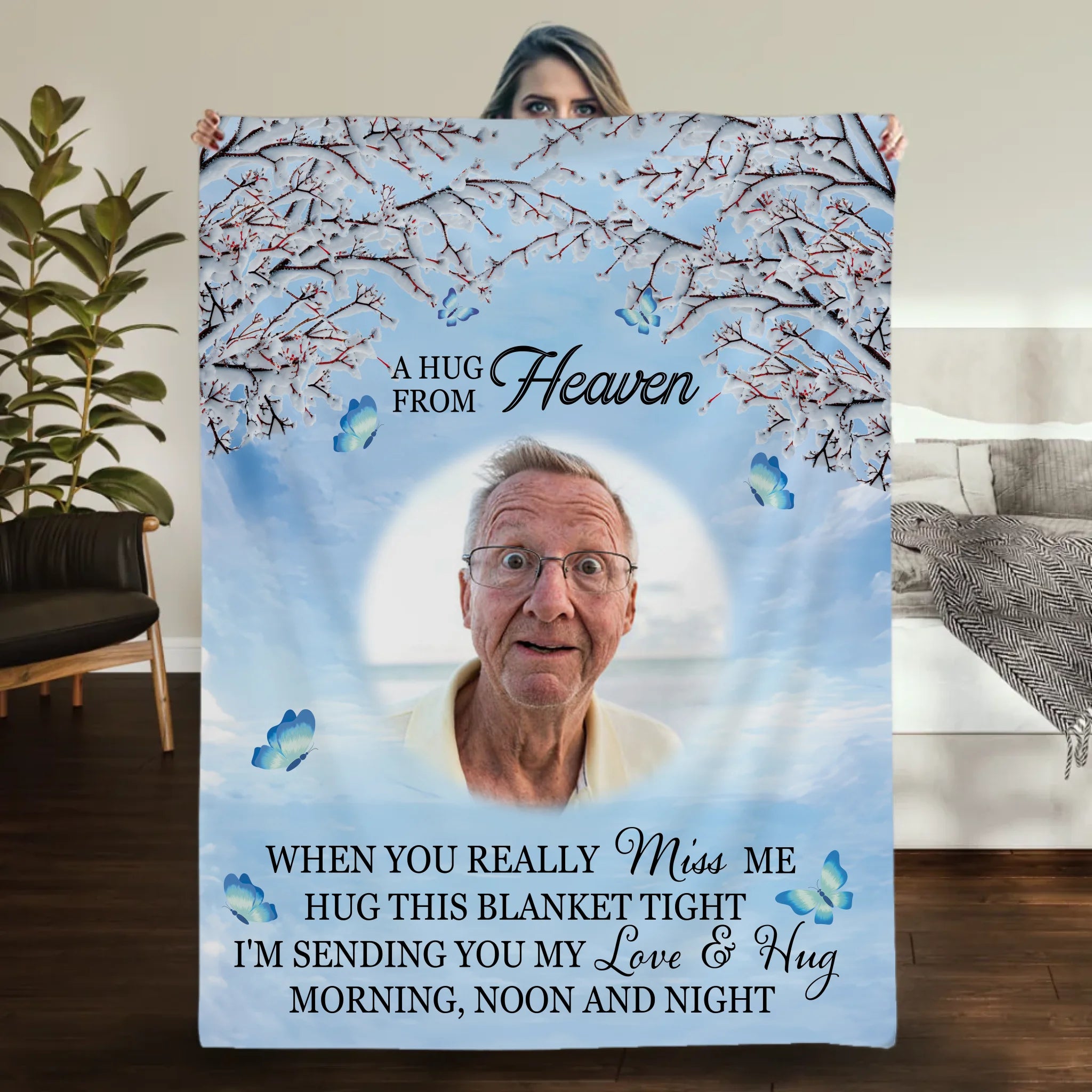 Personalized Remembrance Blanket – A Hug from Heaven to Warm Your Heart - 89Prints