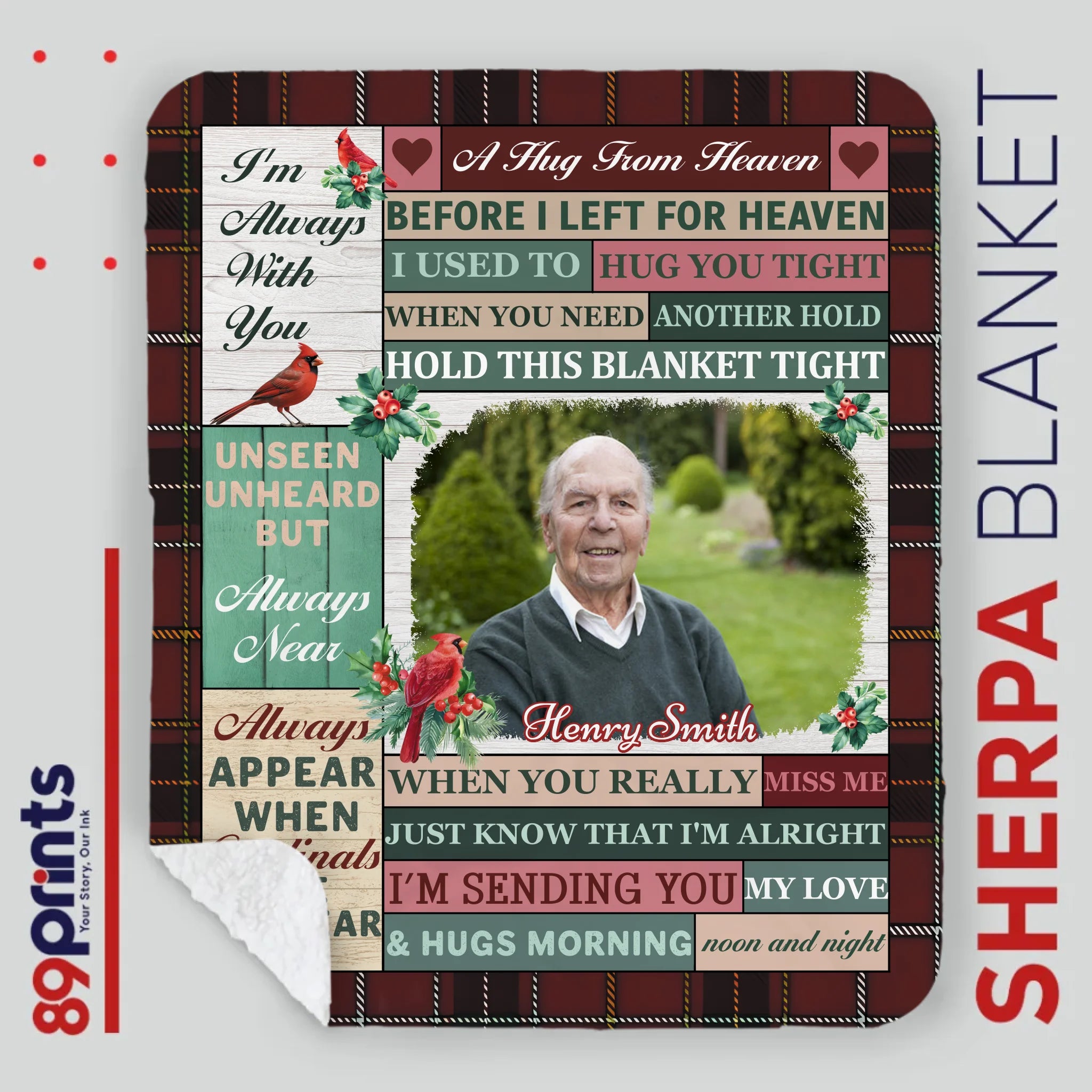 Custom Memory Blanket – Always With You, Forever in My Heart - 89Prints