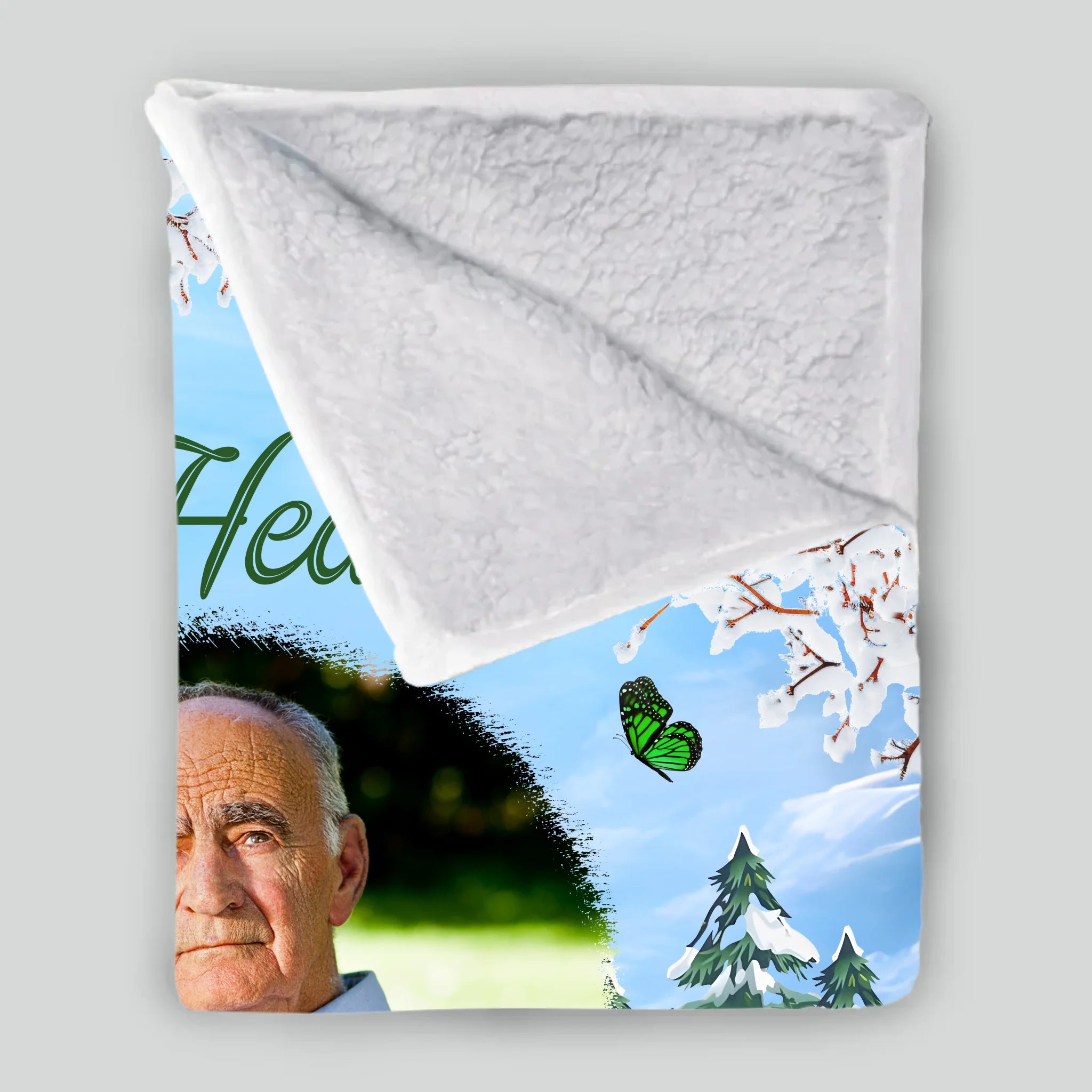 Hug from Heaven – Personalized Memorial Blanket with Photo and Loving Message - 89Prints