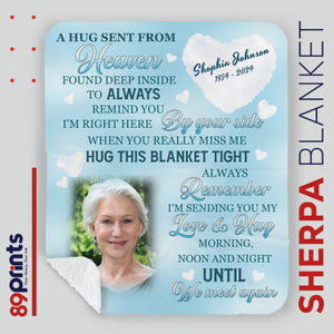 Personalized Memorial Blanket with Photo and Dates – Custom Remembrance Keepsake - 89Prints