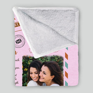 Personalized Memorial Blanket – My Sweetest Mom with Custom Photo & Name - 89Prints