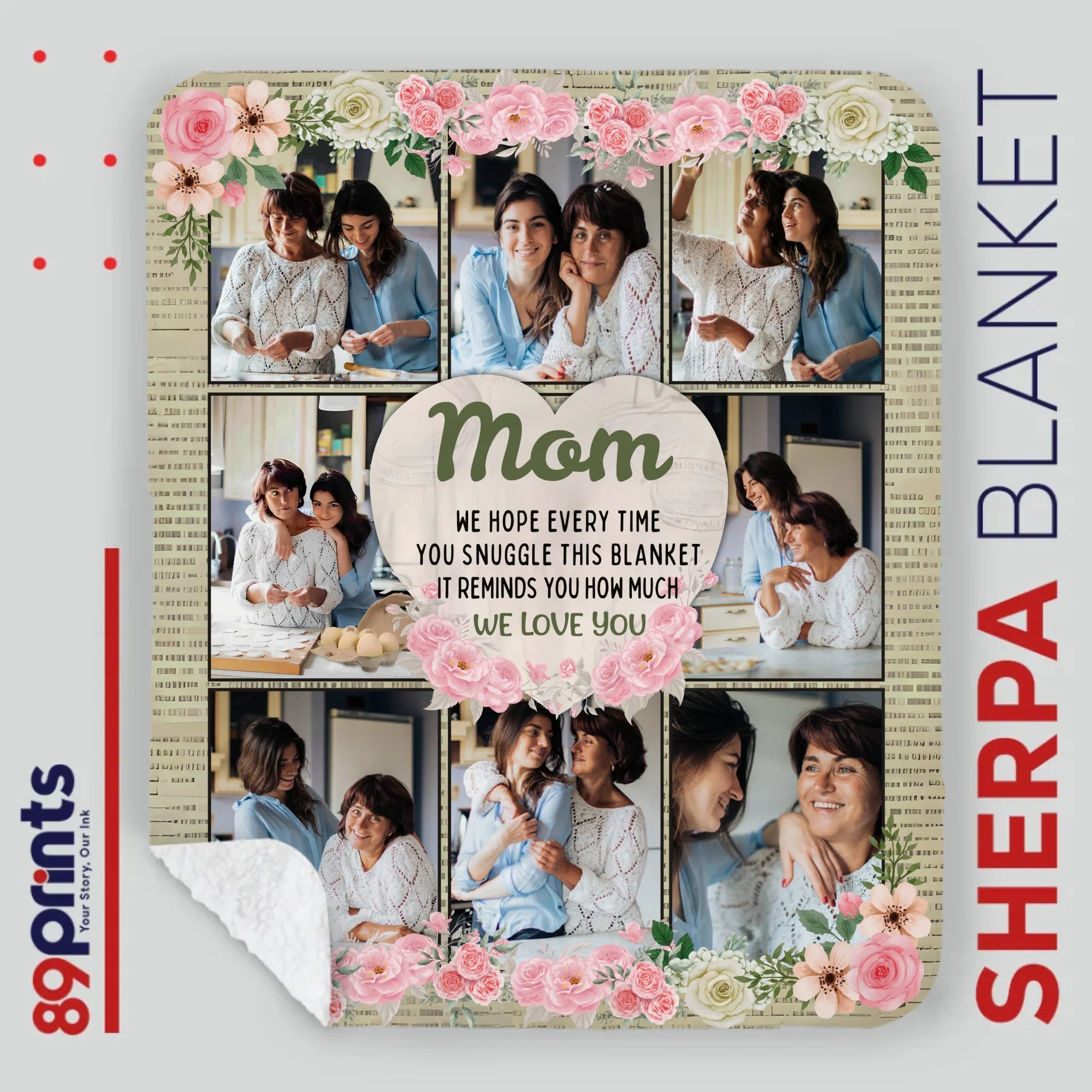 Personalized Memorial Blanket – In Loving Memory of Mom - 89Prints