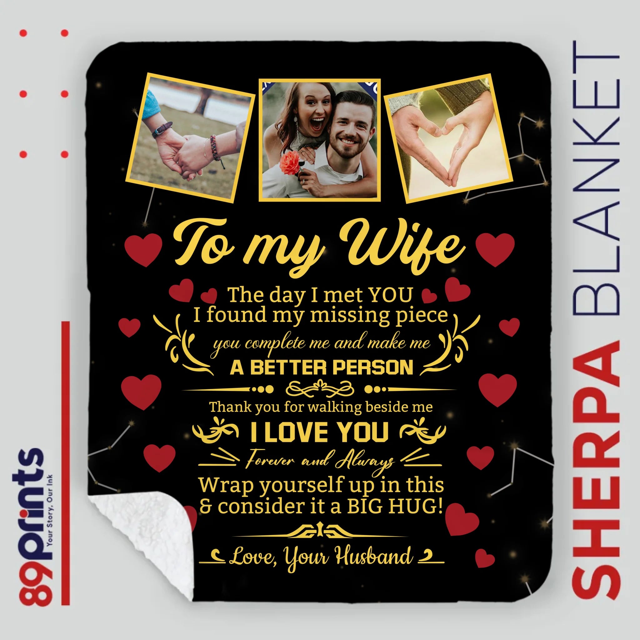 Personalized Blanket for Wife – A Warm Reminder of Forever Love - 89Prints