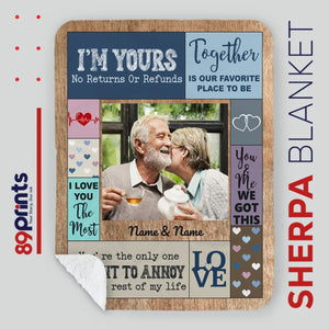 Personalized Husband & Wife Blanket – Together is Our Favorite Place to Be - 89Prints