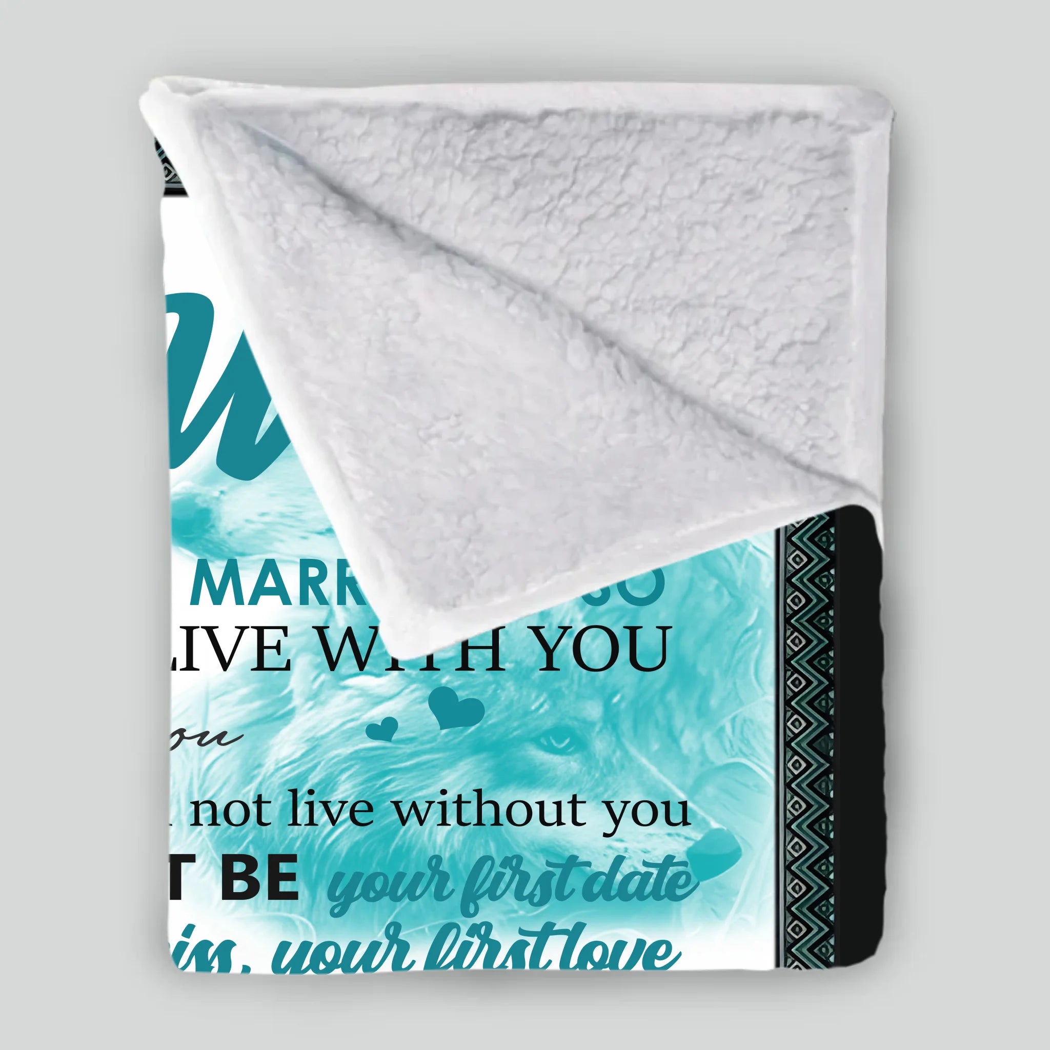 To My Wife – Custom Blanket with Your Name & Loving Message - 89Prints
