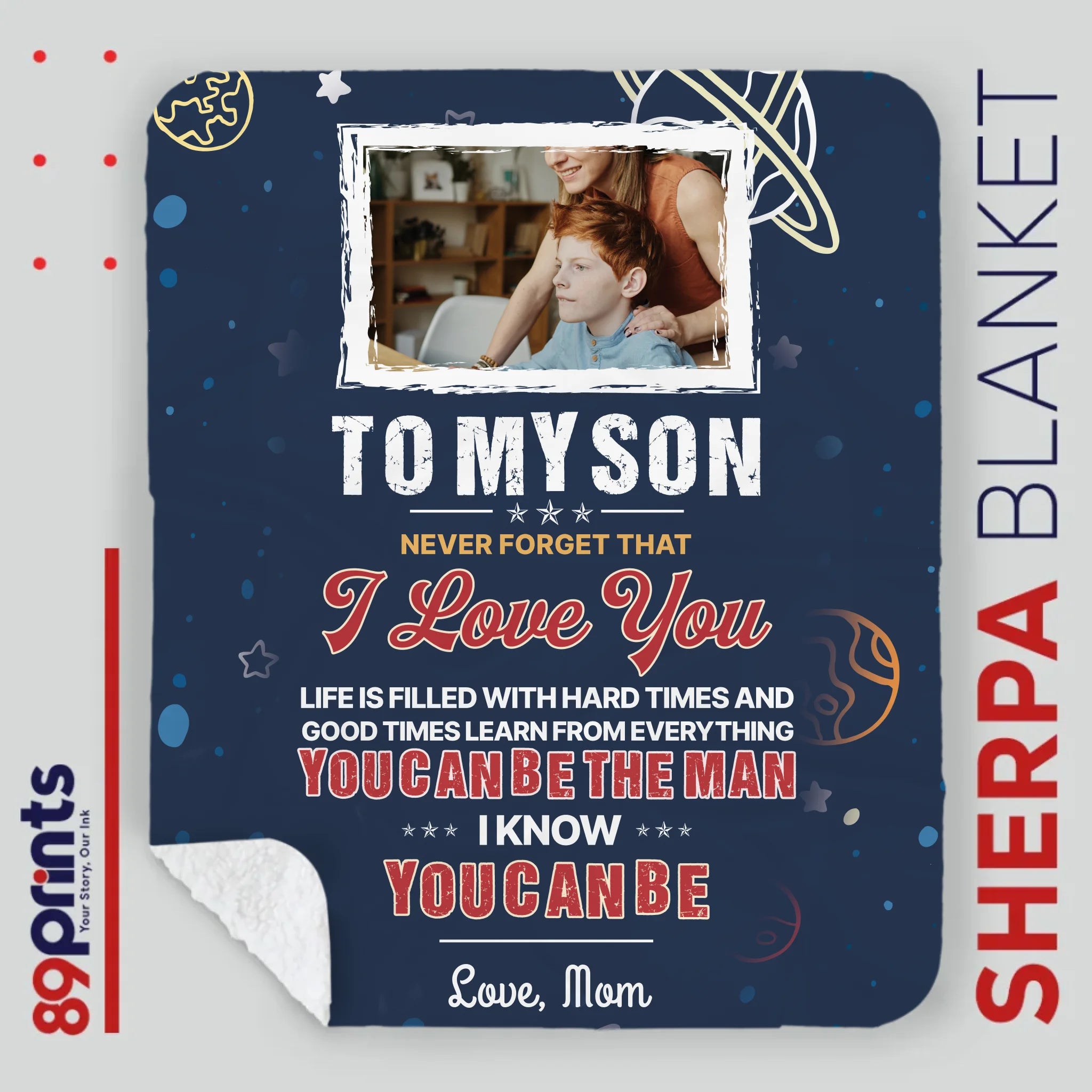 Personalized Blanket for Son – Carry My Love Wherever You Go - 89Prints