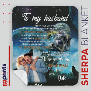 To My Husband – Custom Blanket with Name & Loving Words - 89Prints
