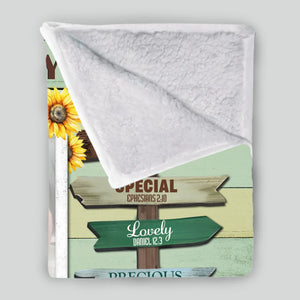 Personalized To My Son Blanket – God Says You Are Strong, Brave, Loved & Enough - 89Prints