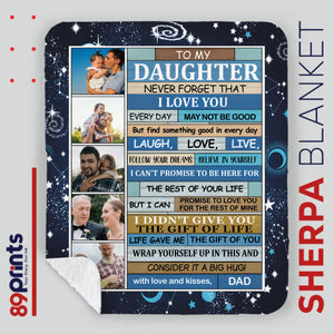 Personalized To My Daughter Blanket – Wrapped in My Love Always - 89Prints