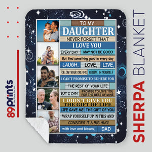 Personalized To My Daughter Blanket – Wrapped in My Love Always - 89Prints