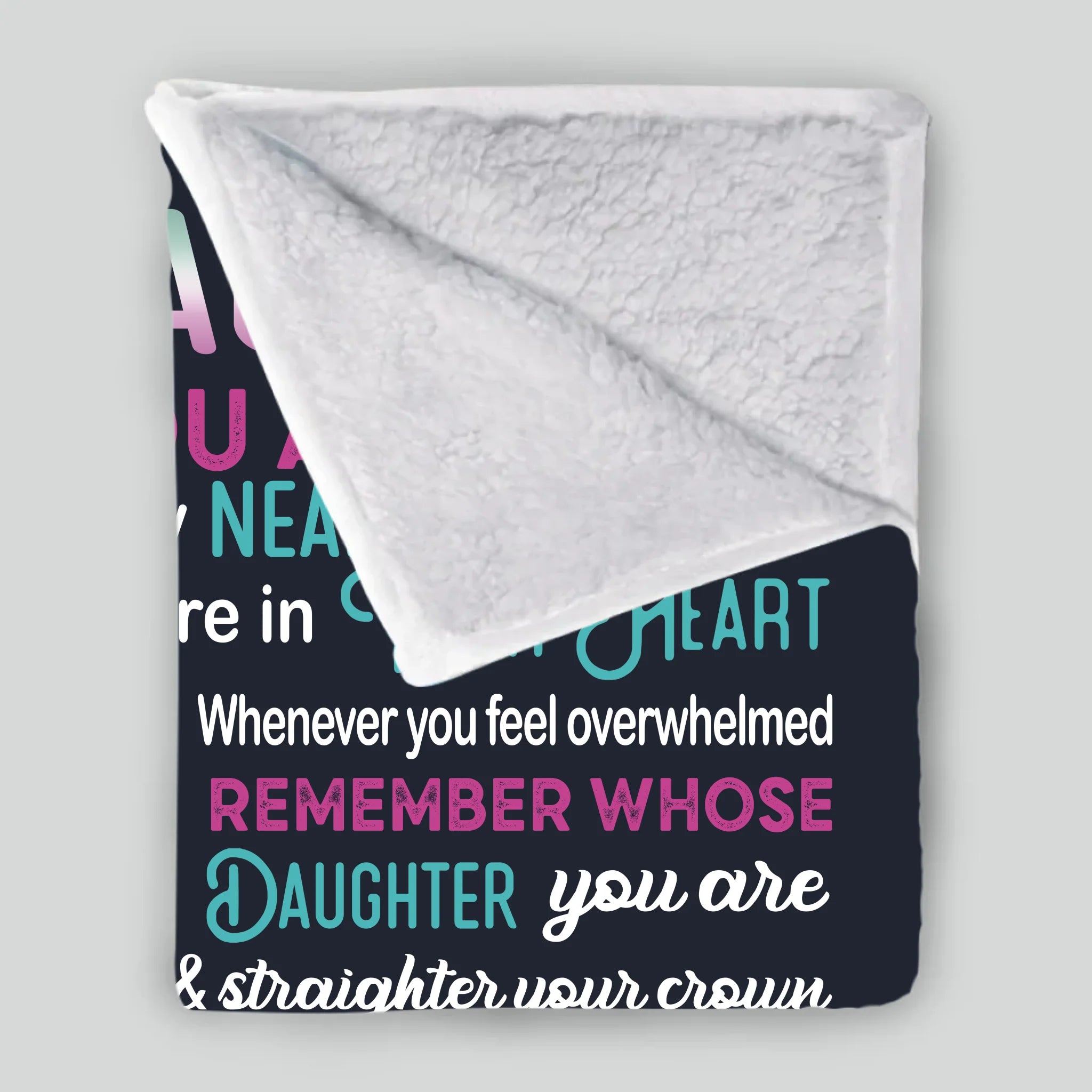 Personalized Blanket for Daughter – No Matter How Far, My Heart Is With You - 89Prints