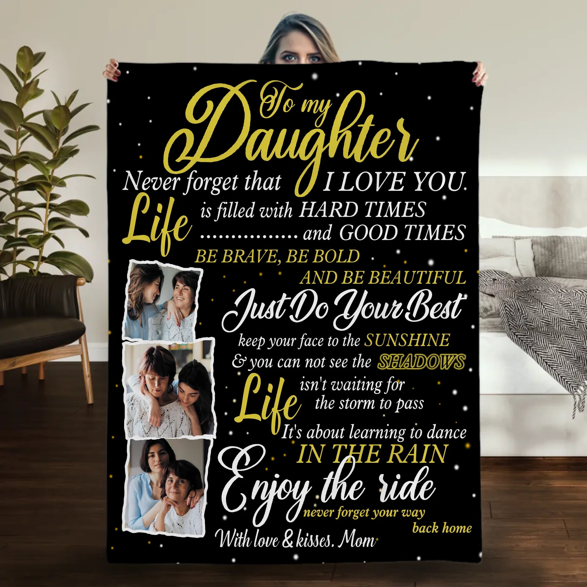 Personalized Daughter Blanket – A Warm Embrace from Afar - 89Prints