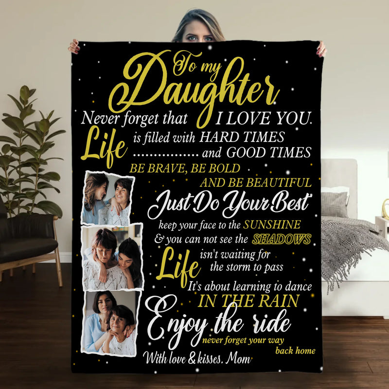 Personalized Daughter Blanket – A Warm Embrace from Afar - 89Prints