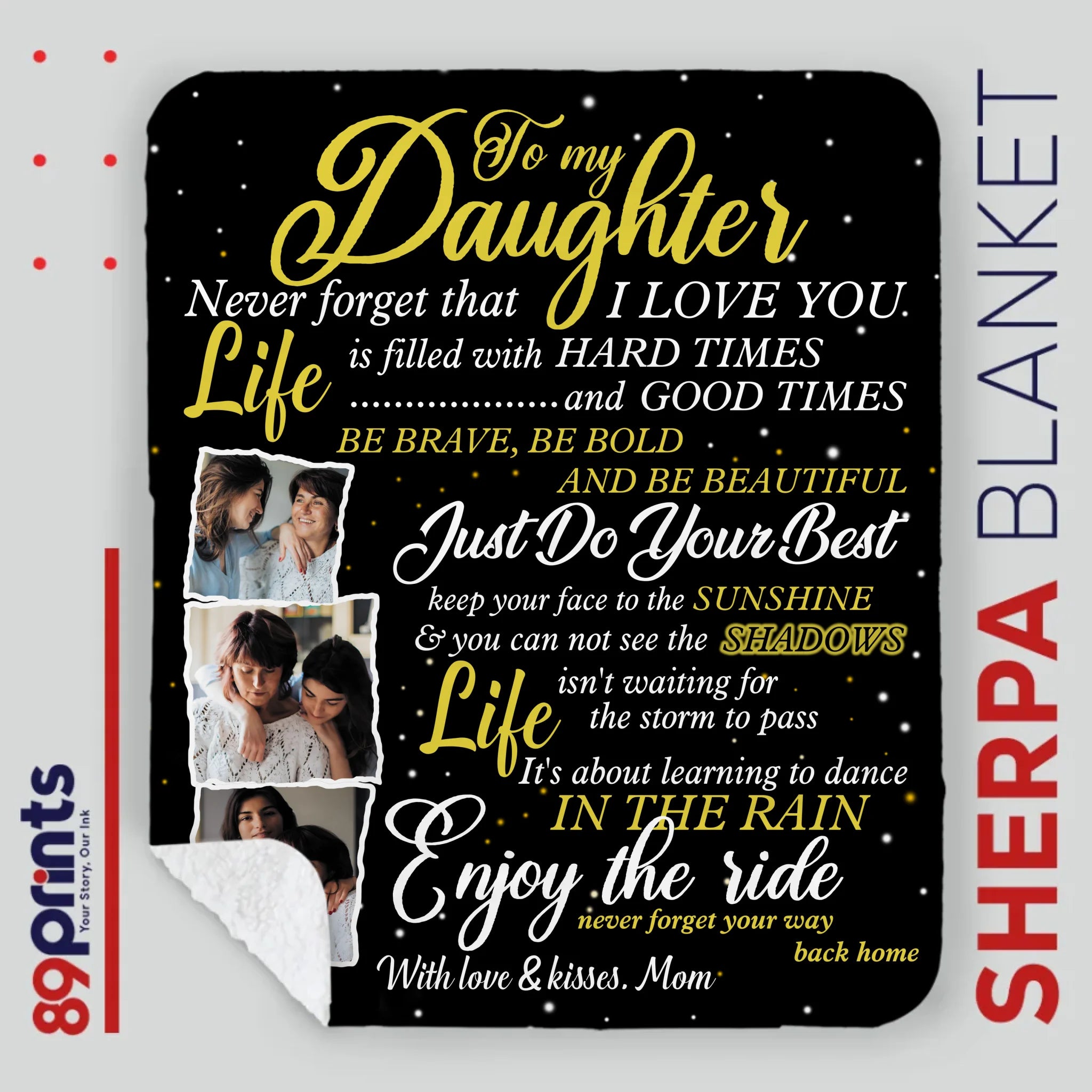 Personalized Daughter Blanket – A Warm Embrace from Afar - 89Prints