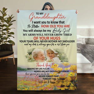 Personalized Granddaughter Blanket – To My Granddaughter, With All My Love - 89Prints