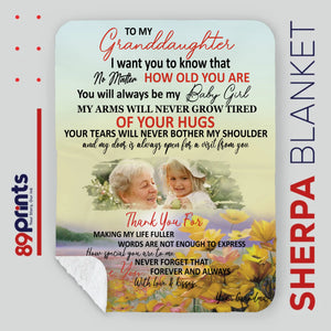 Personalized Granddaughter Blanket – To My Granddaughter, With All My Love - 89Prints