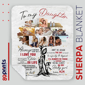 Personalized Blanket – A Loving Message from Mom to Daughter - 89Prints