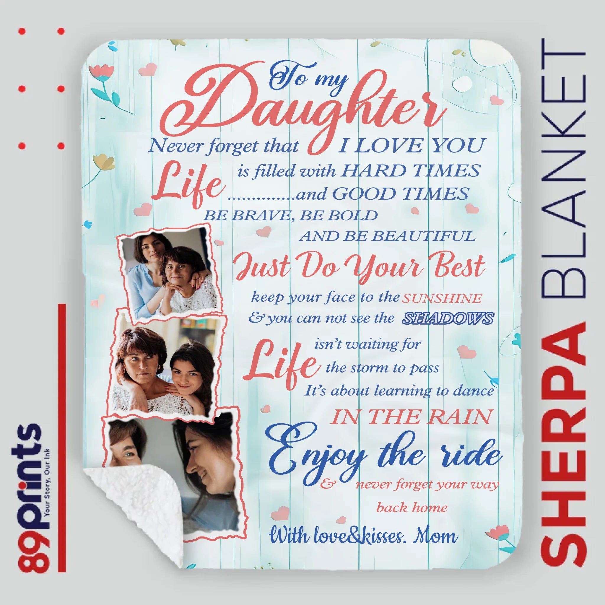 To My Daughter – Personalized Blanket Full of Life Lessons and Love - 89Prints