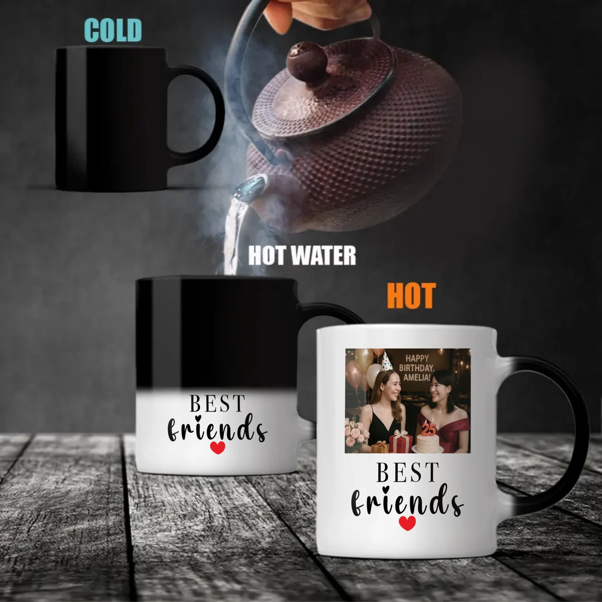 Hidden Message Magic Mug – Personalized Gift for Bestie - 89Prints