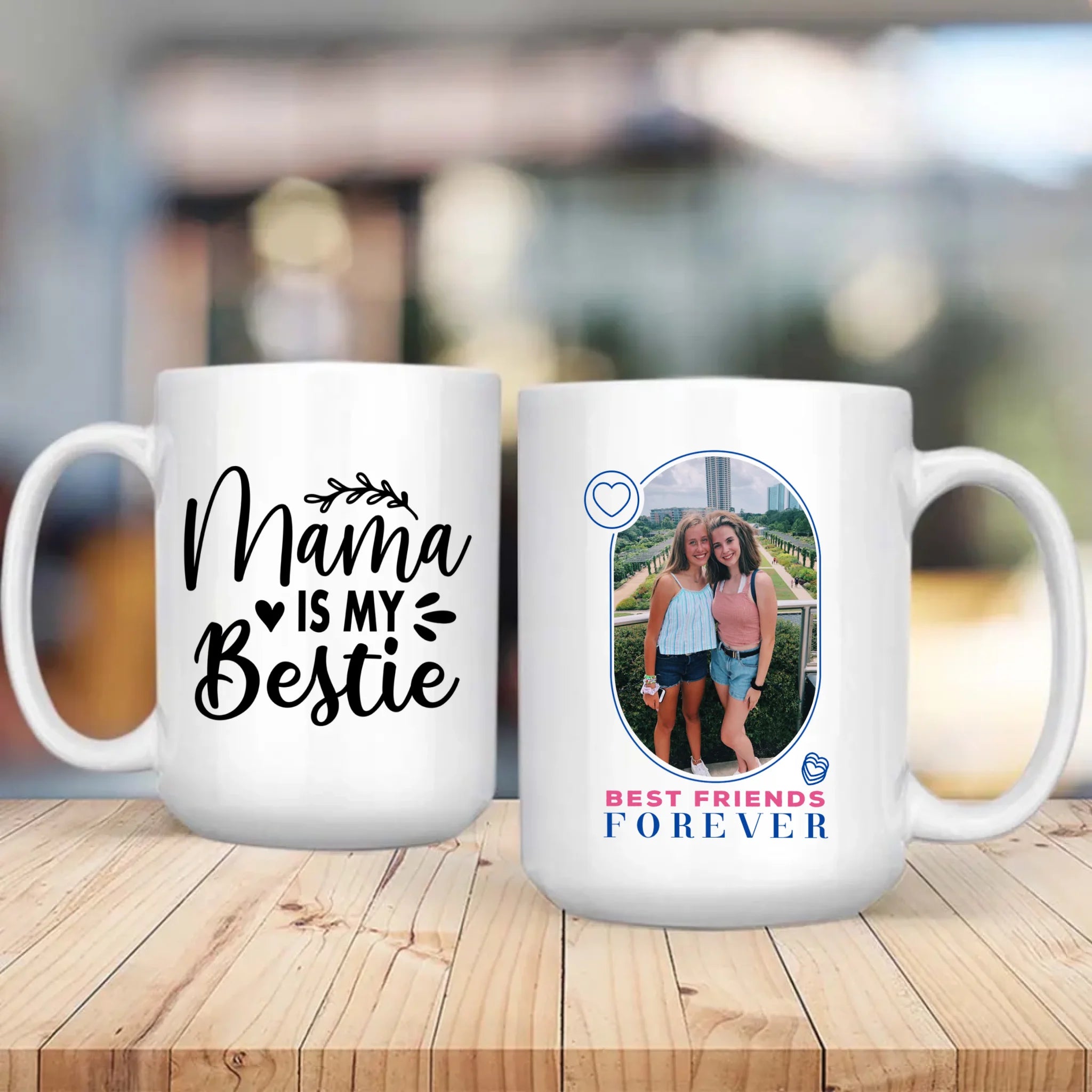 Bestie Mama Mug – Personalized Gift with Forever Quote - 89Prints