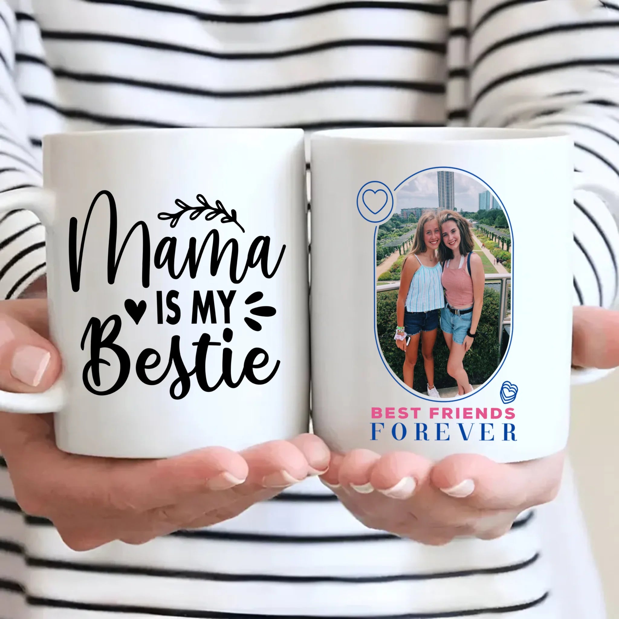 Bestie Mama Mug – Personalized Gift with Forever Quote - 89Prints