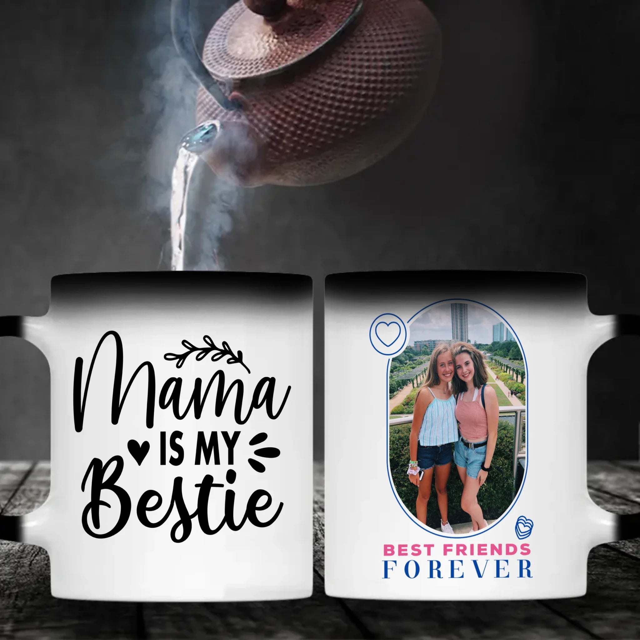 Bestie Mama Mug – Personalized Gift with Forever Quote - 89Prints