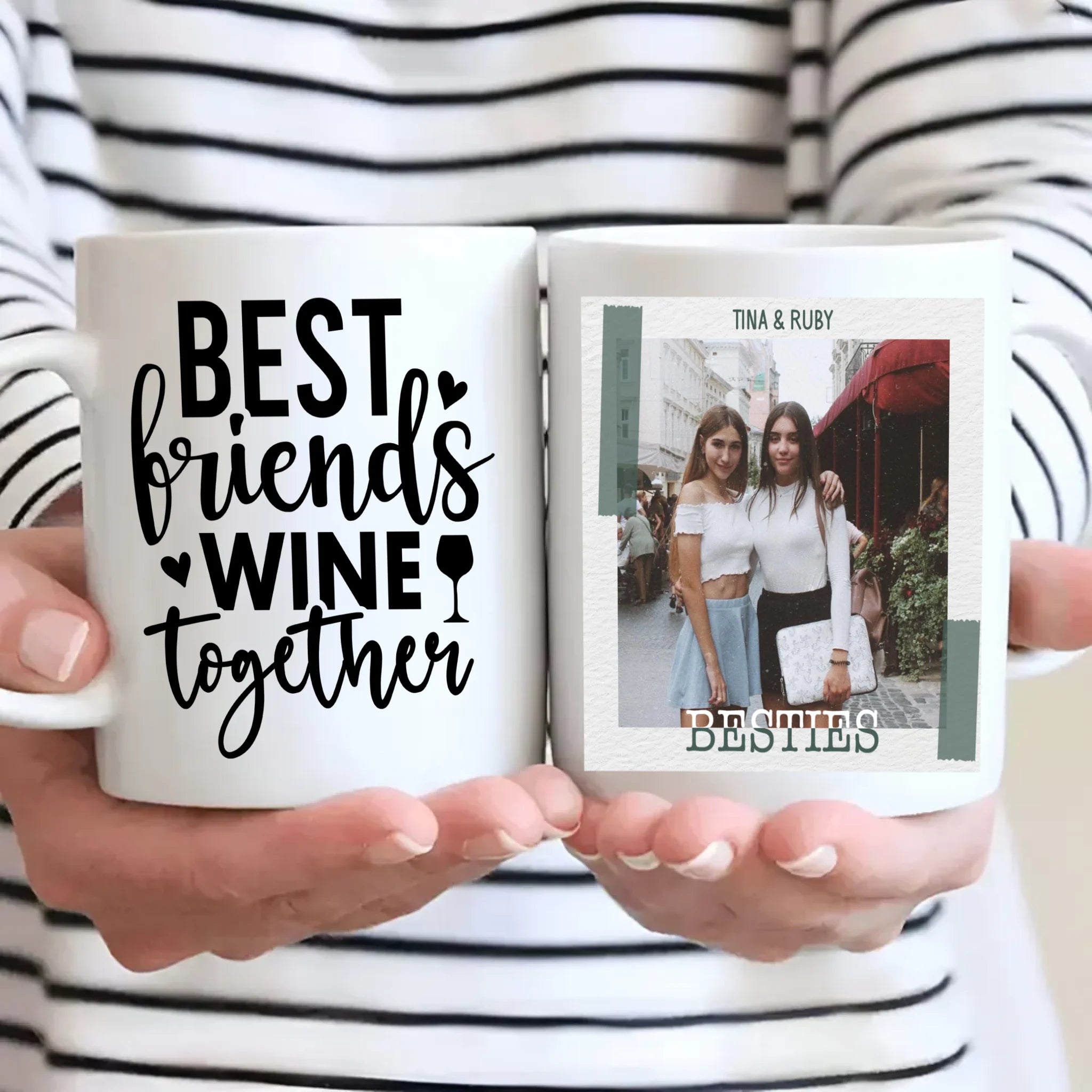 Personalized Best Friends Wine Mug – Birthday Gift for Besties - 89Prints