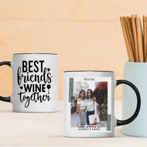 Personalized Best Friends Wine Mug – Birthday Gift for Besties - 89Prints