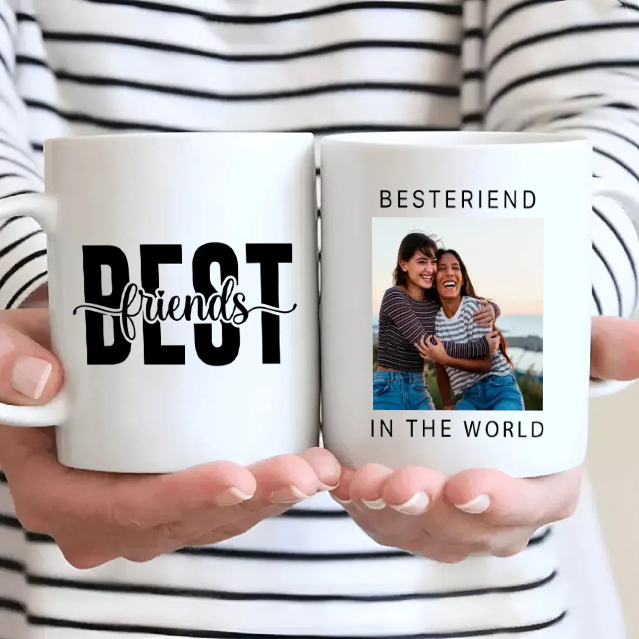 Personalized Mug for Best Friends – Because Friends Make Life Beautiful - 89Prints