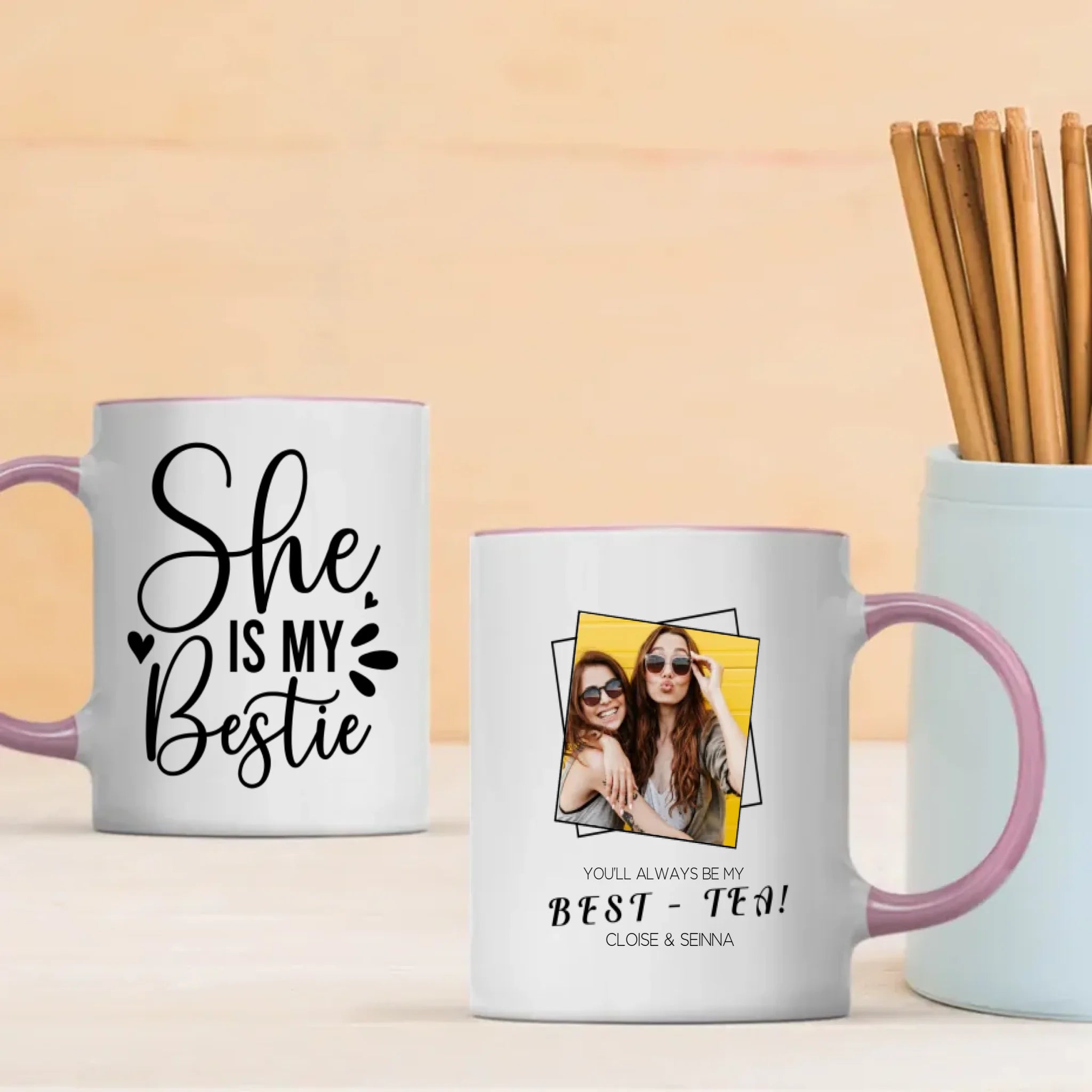 Personalized Mug – She Is My Bestie - 89Prints