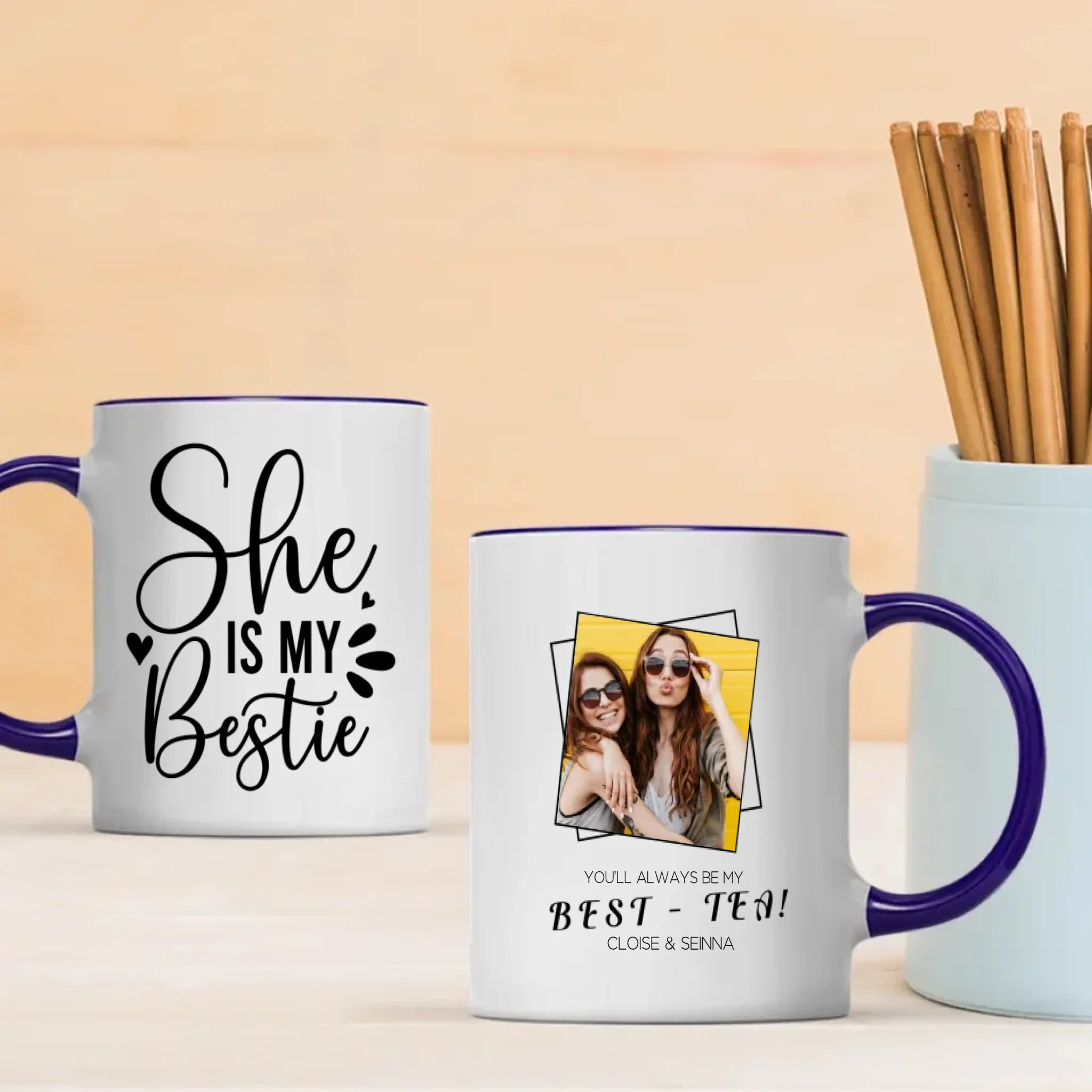 Personalized Mug – She Is My Bestie - 89Prints