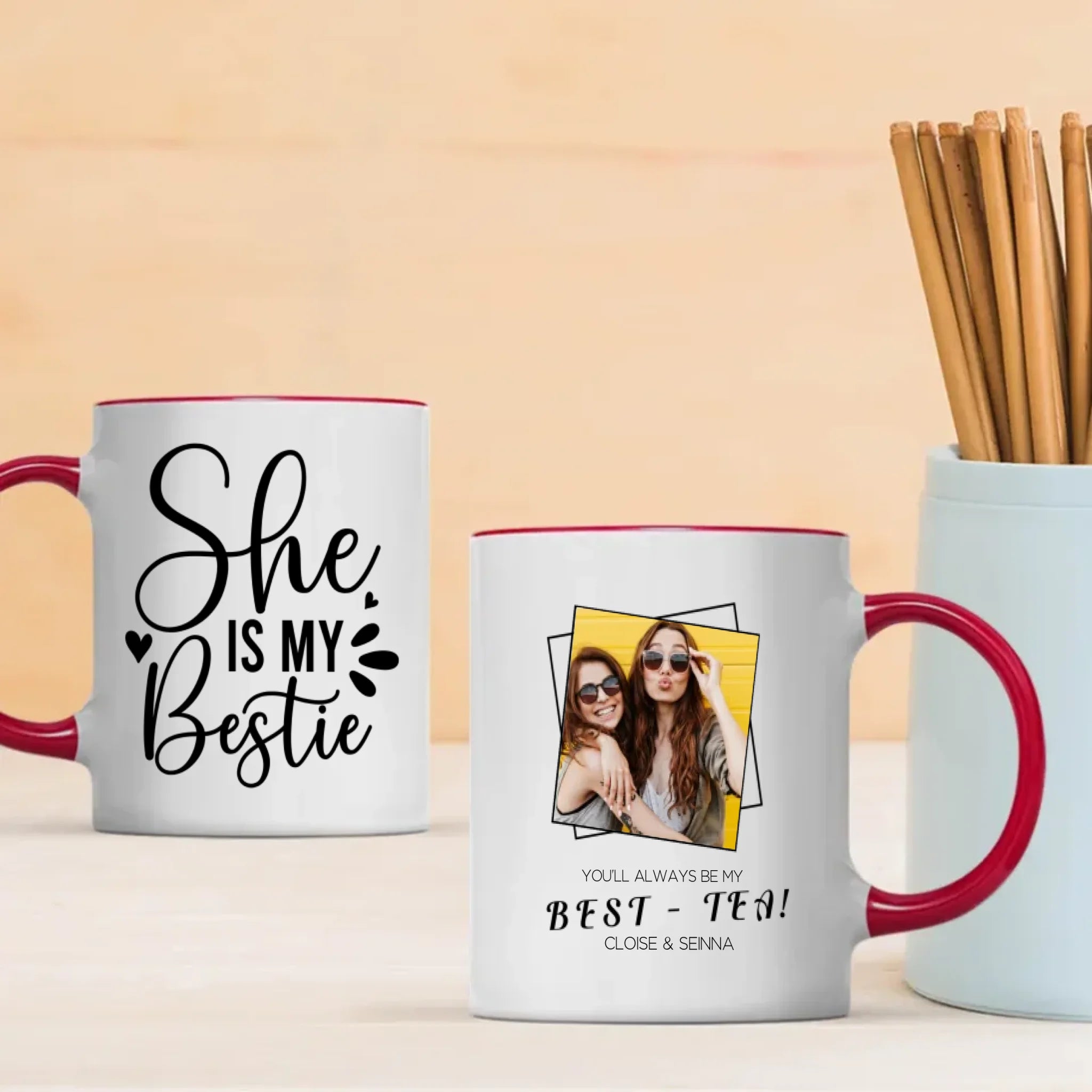 Personalized Mug – She Is My Bestie - 89Prints