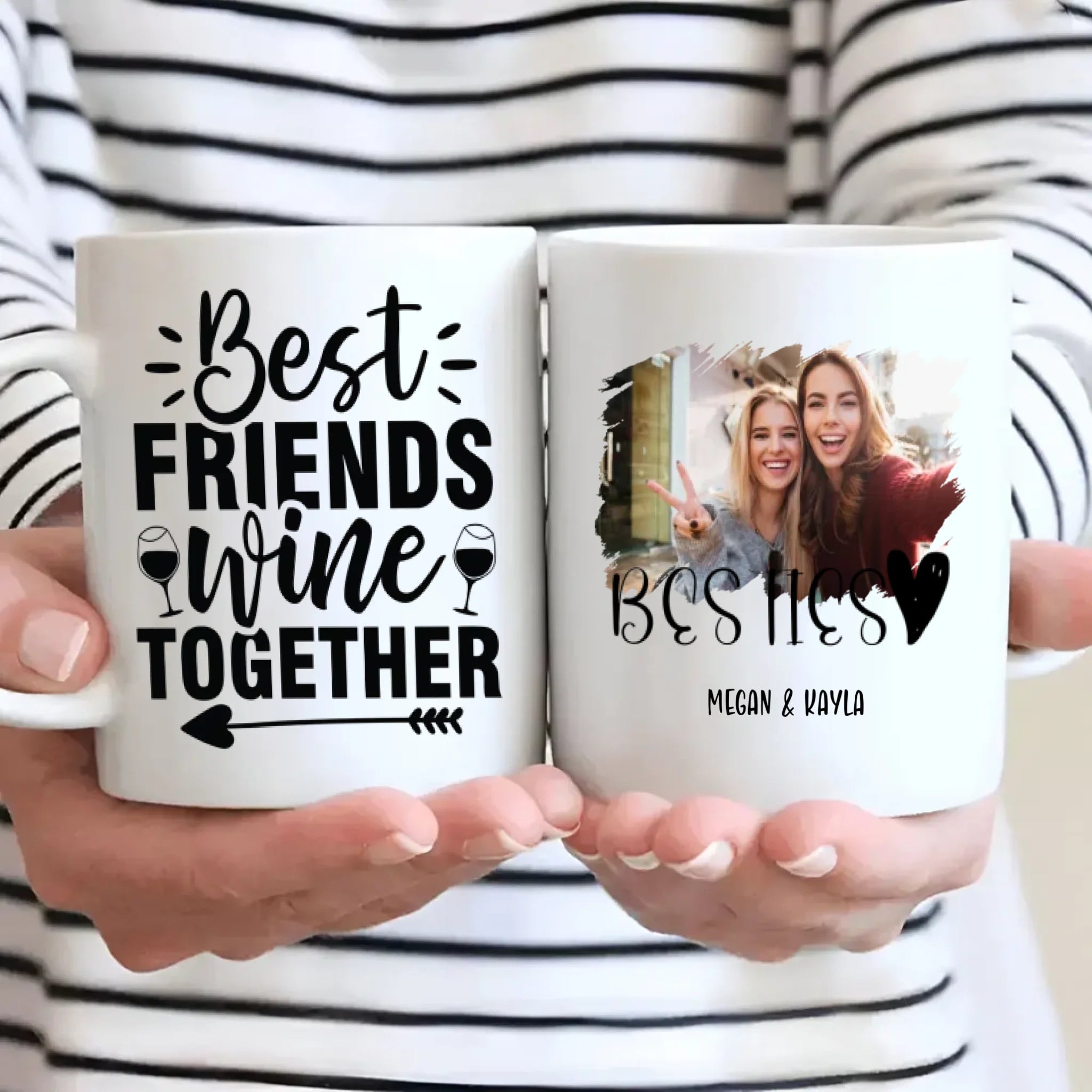 Bestie Memories Mug – Custom Photo & Wine Together Quote - 89Prints