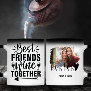 Bestie Memories Mug – Custom Photo & Wine Together Quote - 89Prints