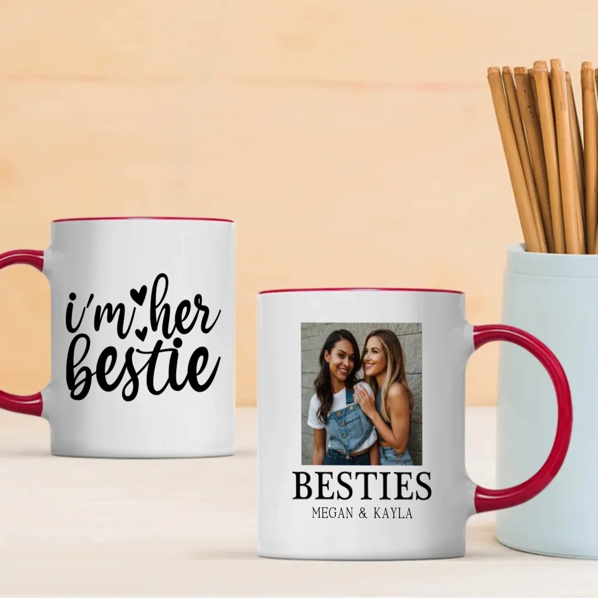 Personalized Bestie Mug – Sister-Like Friendship Gift - 89Prints