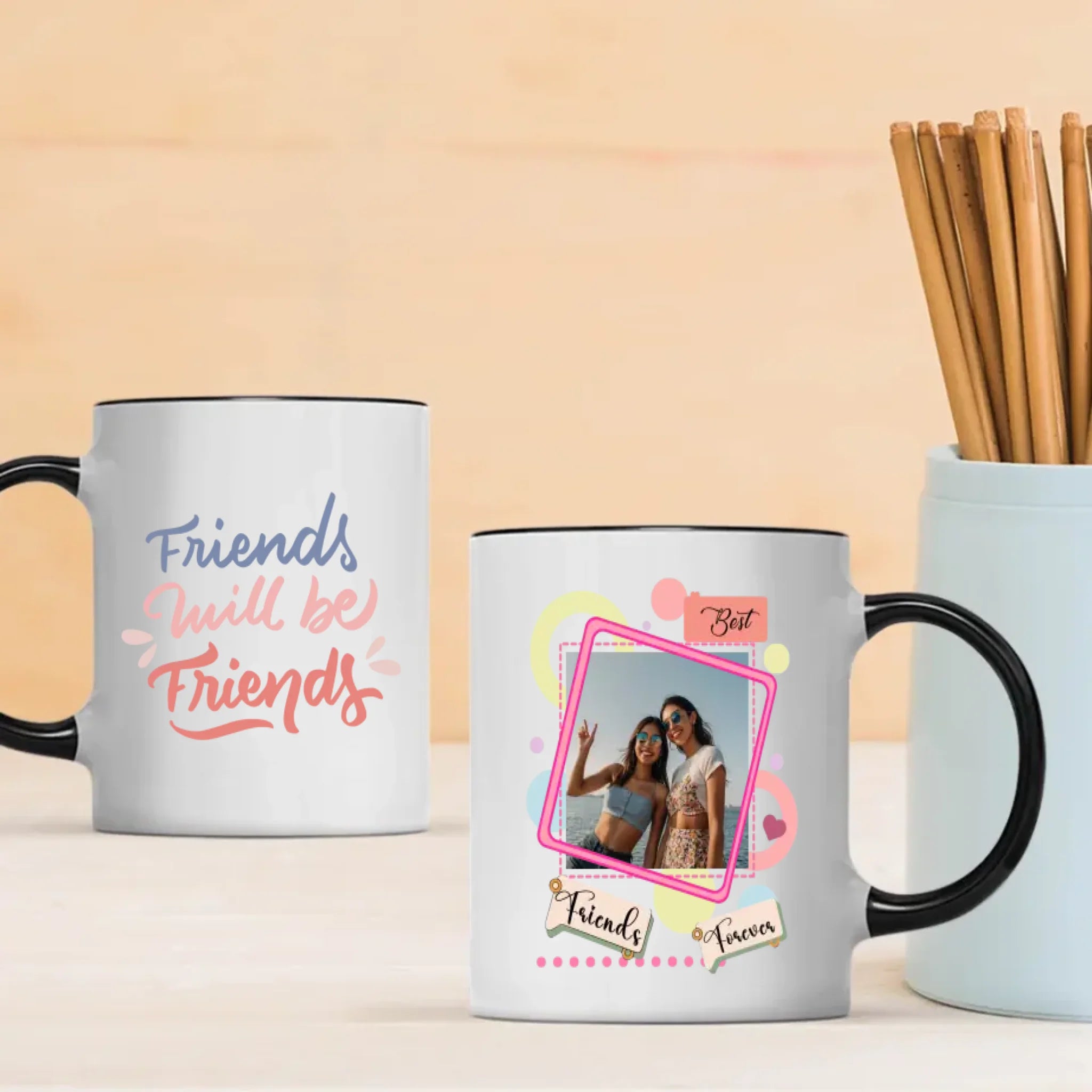 Custom Bestie Mug – Daily Gift with Friends Will Be Friends - 89Prints