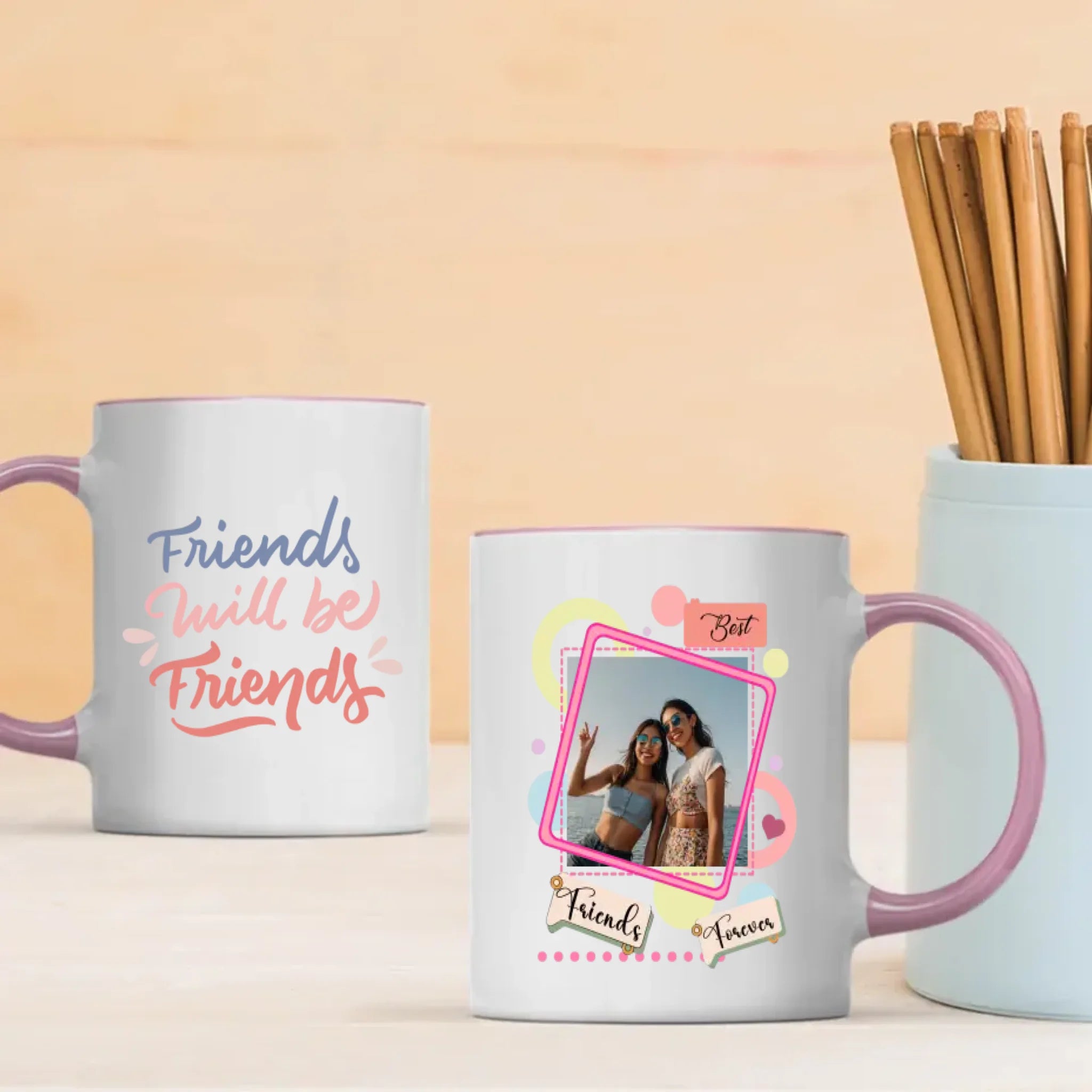 Custom Bestie Mug – Daily Gift with Friends Will Be Friends - 89Prints