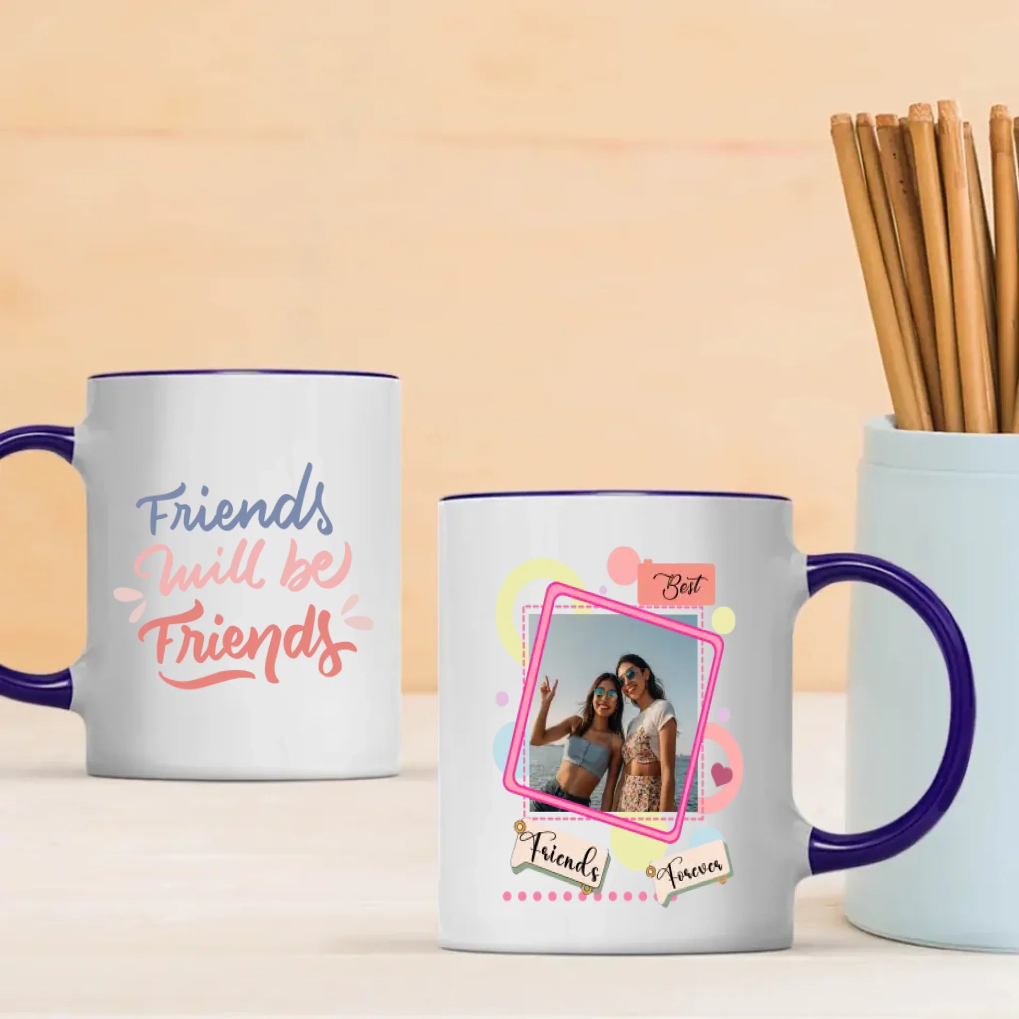 Custom Bestie Mug – Daily Gift with Friends Will Be Friends - 89Prints