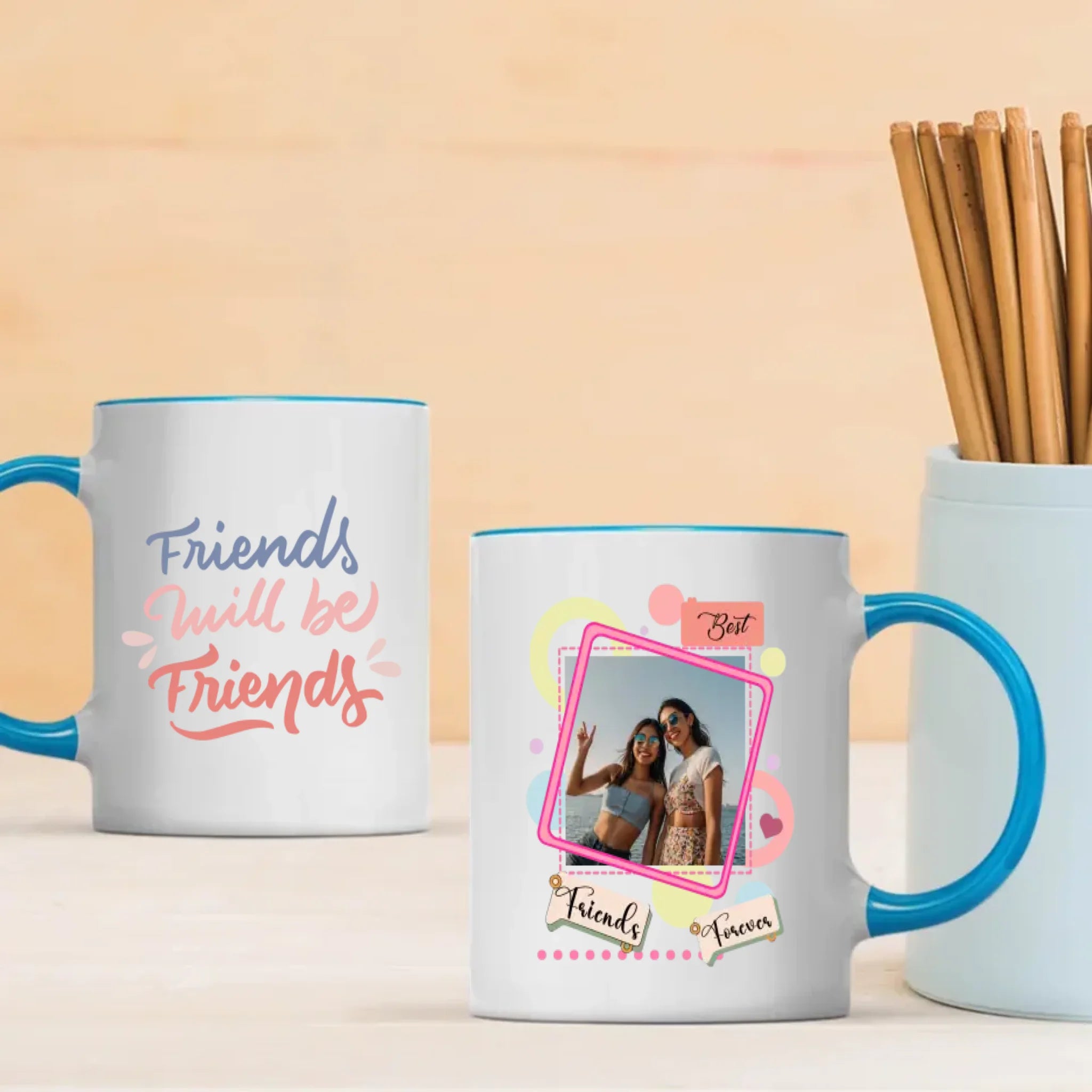 Custom Bestie Mug – Daily Gift with Friends Will Be Friends - 89Prints